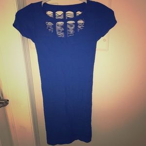 Bebe blue bodycon dress